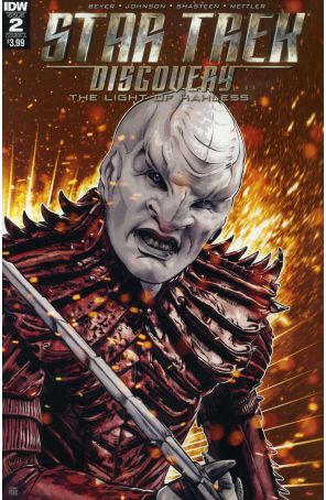 Star Trek: Discovery: The Light of Kahless 2A published by IDW with cover art by Tony Shasteen