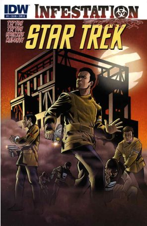 Star Trek: Infestation 1B published by IDW with cover art by Casey Maloney