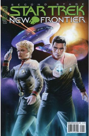 Star Trek: New Frontier 1A published by IDW with cover art by Stephen Thompson