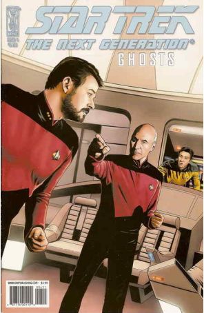 Star Trek: The Next Generation: Ghosts 4 published by IDW with cover art by Joe Corroney