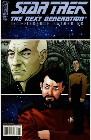 Star Trek: The Next Generation: Intelligence Gathering 1A published by IDW with cover art by David Messina