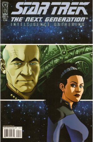 Star Trek: The Next Generation: Intelligence Gathering 4A published by IDW with cover art by David Messina