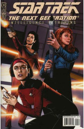Star Trek: The Next Generation: Intelligence Gathering 4B published by IDW with cover art by Joe Corroney