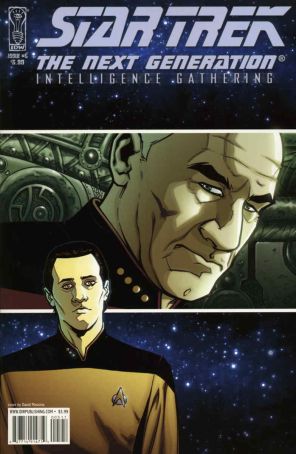 Star Trek: The Next Generation: Intelligence Gathering 5A published by IDW with cover art by David Messina