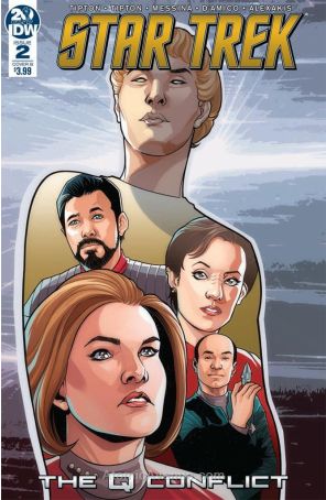 Star Trek: The Q Conflict 2B published by IDW with cover art by David Messina