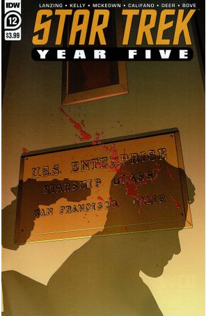 Star Trek: Year Five 12A published by IDW with cover art by Stephen Thompson