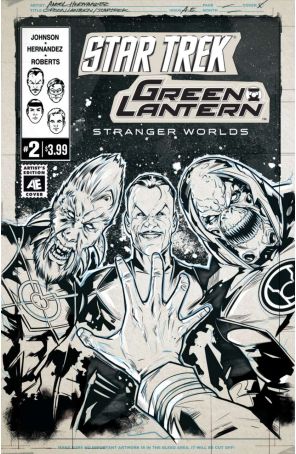 Star Trek/Green Lantern (2nd Series) 2A published by IDW with cover art by Angel Hernandez