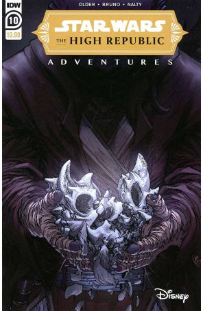 Star Wars: The High Republic Adventures 10 published by IDW with cover art by Harvey Tolibao