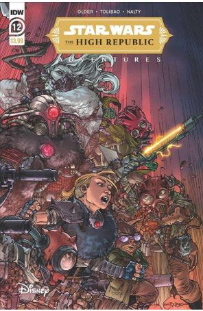 Star Wars: The High Republic Adventures 12 published by IDW with cover art by Harvey Tolibao