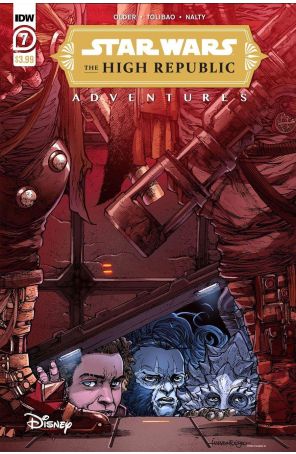 Star Wars: The High Republic Adventures 7A published by IDW with cover art by Harvey Tolibao