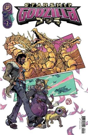 Starship Godzilla 2A published by IDW with cover art by Oliver Ono