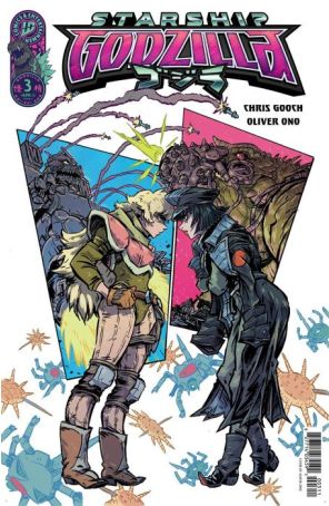 Starship Godzilla 3A published by IDW with cover art by Oliver Ono