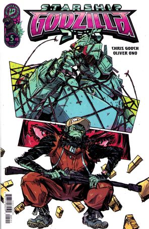 Starship Godzilla 5A published by IDW with cover art by Oliver Ono