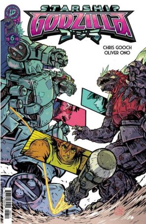 Starship Godzilla 6A published by IDW with cover art by Oliver Ono