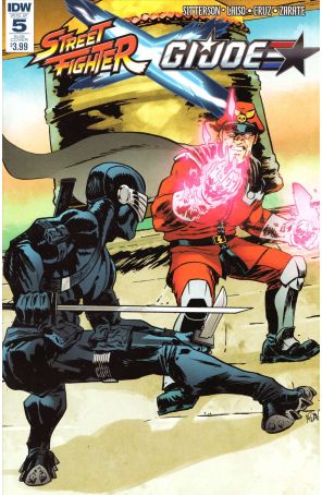 Street Fighter X G.I. Joe 5A published by IDW with cover art by Adam Gorham