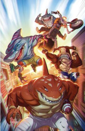 Street Sharks (IDW) 2E published by IDW with cover art by Mateus Santolouco
