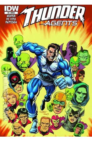 T.H.U.N.D.E.R. Agents (5th Series) 3A published by IDW with cover art by Loston Wallace
