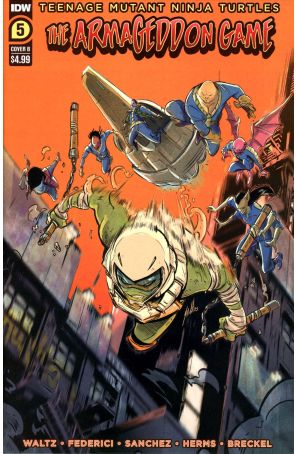 TMNT: The Armageddon Game 5B published by IDW with cover art by Santtos