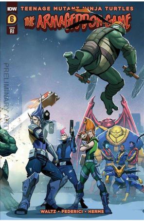 TMNT: The Armageddon Game 6D published by IDW with cover art by Pasquale Qualano