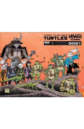TMNT/Usagi Yojimbo: Wherewhen 1A published by IDW with cover art by Stan Sakai