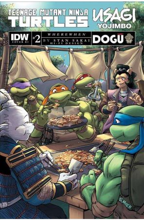 TMNT/Usagi Yojimbo: Wherewhen 2C published by IDW with cover art by Sarah Myer
