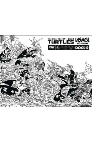 TMNT/Usagi Yojimbo: Wherewhen 3D published by IDW with cover art by Stan Sakai
