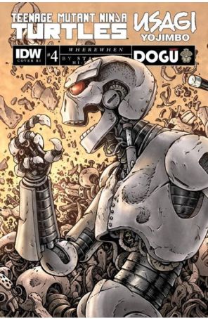 TMNT/Usagi Yojimbo: Wherewhen 4E published by IDW with cover art by David Petersen