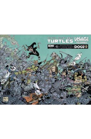 TMNT/Usagi Yojimbo: Wherewhen 5A published by IDW with cover art by Stan Sakai