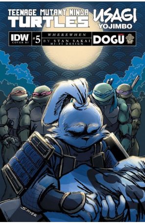 TMNT/Usagi Yojimbo: Wherewhen 5C published by IDW with cover art by Sarah Myer