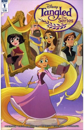 Tangled 1A published by IDW with cover art by Diogo Saito