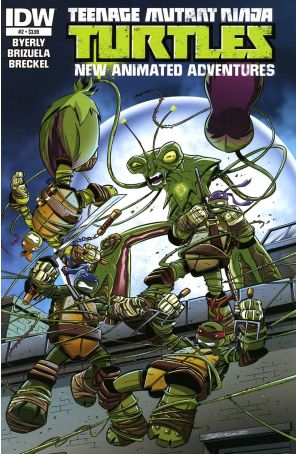 Teenage Mutant Ninja Turtles New Animated Adventures 2 published by IDW with cover art by Dario Brizuela