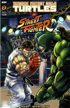Teenage Mutant Ninja Turtles Vs. Street Fighter 2A published by IDW with cover art by Ariel Medel
