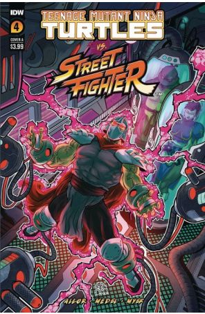 Teenage Mutant Ninja Turtles Vs. Street Fighter 4A published by IDW with cover art by Ariel Medel