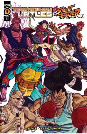 Teenage Mutant Ninja Turtles Vs. Street Fighter 4D published by IDW with cover art by Vincenzo Federici