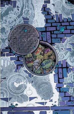 Teenage Mutant Ninja Turtles X Godzilla 4D published by IDW with cover art by Jorge Corona