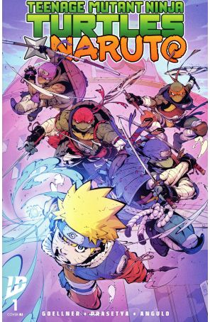 Teenage Mutant Ninja Turtles X Naruto 1H published by IDW with cover art by Gleb Melnikov