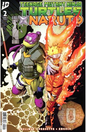 Teenage Mutant Ninja Turtles X Naruto 2A published by IDW with cover art by Jorge Jiménez