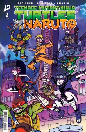 Teenage Mutant Ninja Turtles X Naruto 2E published by IDW with cover art by Felipe Smith