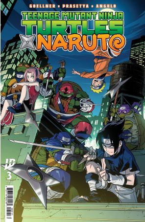Teenage Mutant Ninja Turtles X Naruto 3F published by IDW with cover art by Khary Randolph