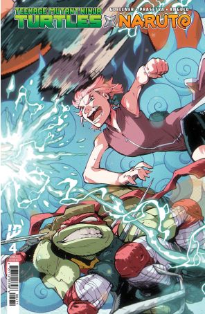 Teenage Mutant Ninja Turtles X Naruto 4G published by IDW with cover art by Ricardo López Ortiz