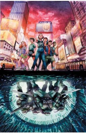 Teenage Mutant Ninja Turtles X Stranger Things 1E published by IDW with cover art by Fero Pe