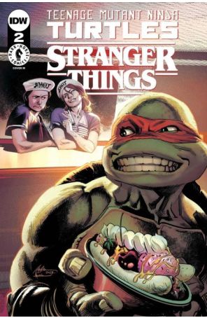 Teenage Mutant Ninja Turtles X Stranger Things 2F published by IDW with cover art by Rafael Albuquerque