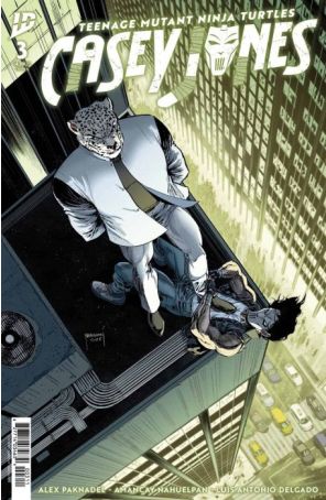 Teenage Mutant Ninja Turtles: Casey Jones 3A published by IDW with cover art by Amancay Nahuelpan