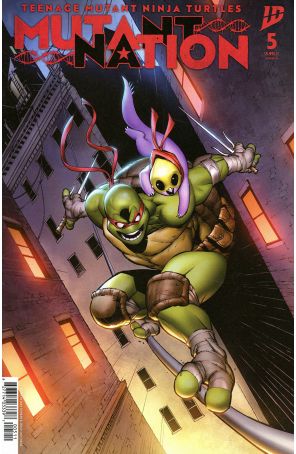 Teenage Mutant Ninja Turtles: Mutant Nation 5A published by IDW with cover art by Max Dunbar