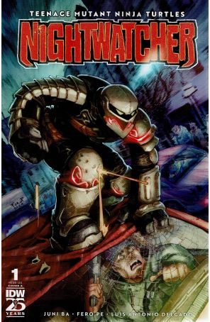 Teenage Mutant Ninja Turtles: Nightwatcher 1A published by IDW with cover art by Fero Pe