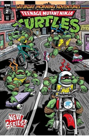 Teenage Mutant Ninja Turtles: Saturday Morning Adventures Continued 2D published by IDW with cover art by Jim Lawson