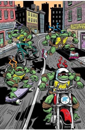 Teenage Mutant Ninja Turtles: Saturday Morning Adventures Continued 2E published by IDW with cover art by Jim Lawson