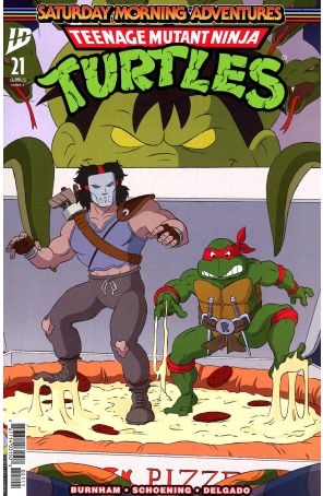 Teenage Mutant Ninja Turtles: Saturday Morning Adventures Continued 21A published by IDW with cover art by Dan Schoening