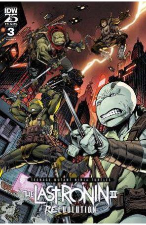 Teenage Mutant Ninja Turtles: The Last Ronin II-Re-Evolution 3A published by IDW with cover art by Esau Escorza and Isaac Escorza