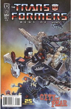 Transformers: Best of UK: City of Fear 1 published by IDW with cover art by Andrew Griffith